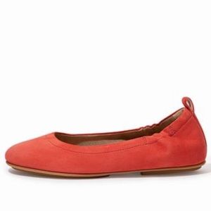 NIB Fitflop Coral Pink Allegro Suede Ballet Flat